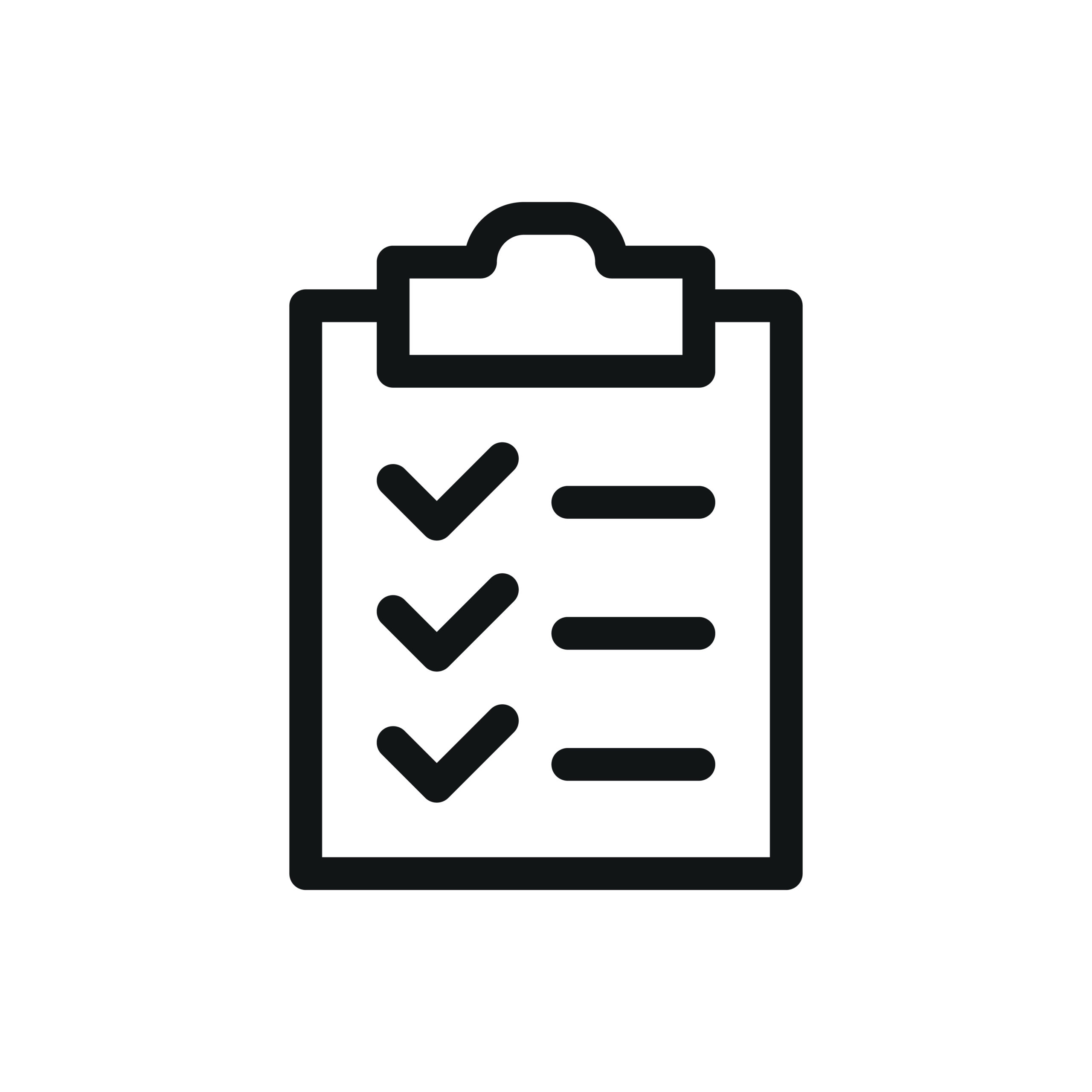 Checklist isolated icon, cargo check vector symbol with editable