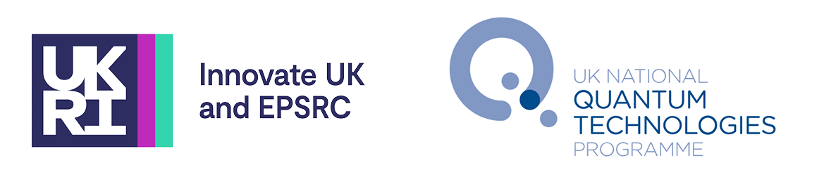 Logos of Innovate UK, EPSRC and UKQTP.