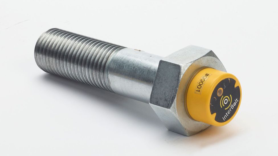 An InterBolt high accuracy and low-cost bolt load sensor embedded into a bolt - Image credit: InterBolt