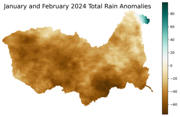 Rain anomalies in Zambia. Credit: Watermarq